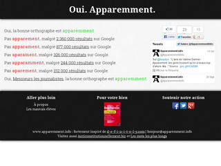 Quelle est la bonne orthographe du mot apparemment ?