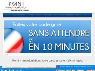 Point Immatriculation votre carte grise en 10 minutes