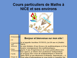 Cours particuliers de Maths à Nice